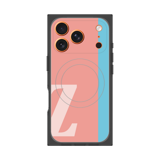 プレミアムスクエアケース with MagSafe［ オリジナル - initial color line - Z pink ］