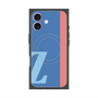 プレミアムスクエアケース with MagSafe［ オリジナル - initial color line - Z blue ］