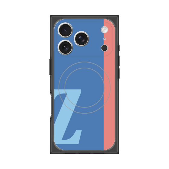 プレミアムスクエアケース with MagSafe［ オリジナル - initial color line - Z blue ］
