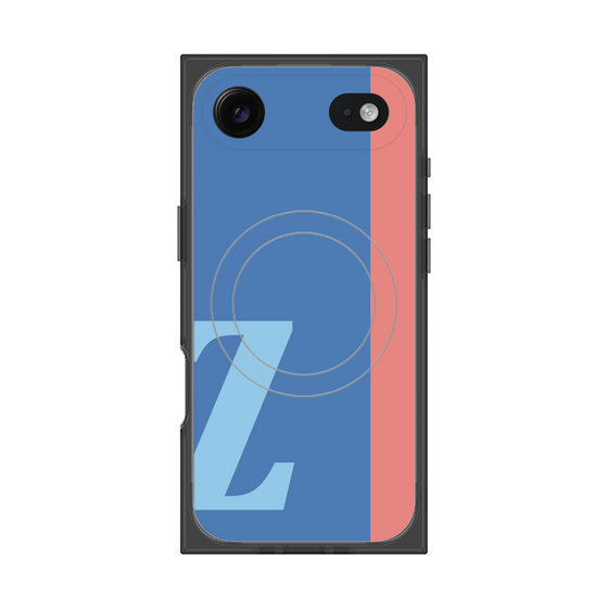 プレミアムスクエアケース with MagSafe［ オリジナル - initial color line - Z blue ］
