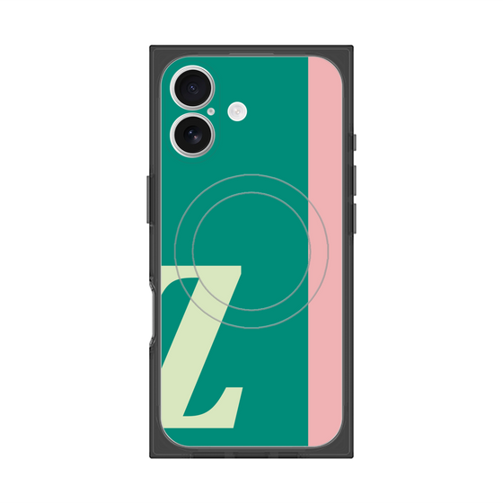 プレミアムスクエアケース with MagSafe［ オリジナル - initial color line - Z green ］