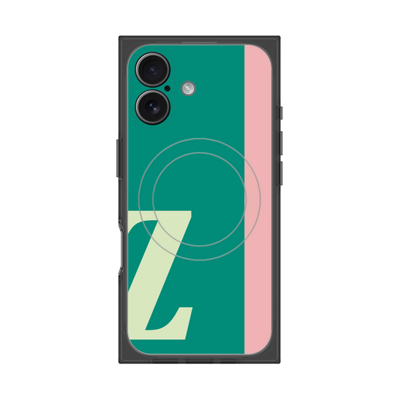 プレミアムスクエアケース with MagSafe［ オリジナル - initial color line - Z green ］