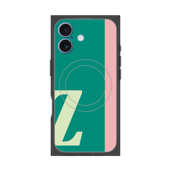 プレミアムスクエアケース with MagSafe［ オリジナル - initial color line - Z green ］