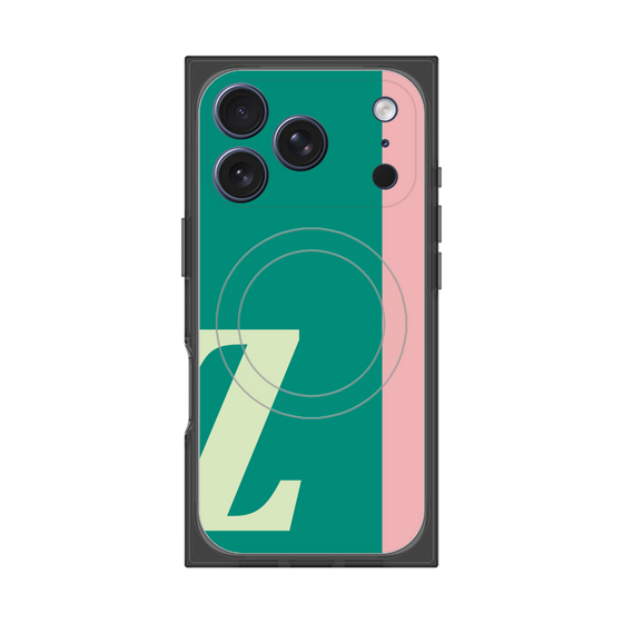 プレミアムスクエアケース with MagSafe［ オリジナル - initial color line - Z green ］