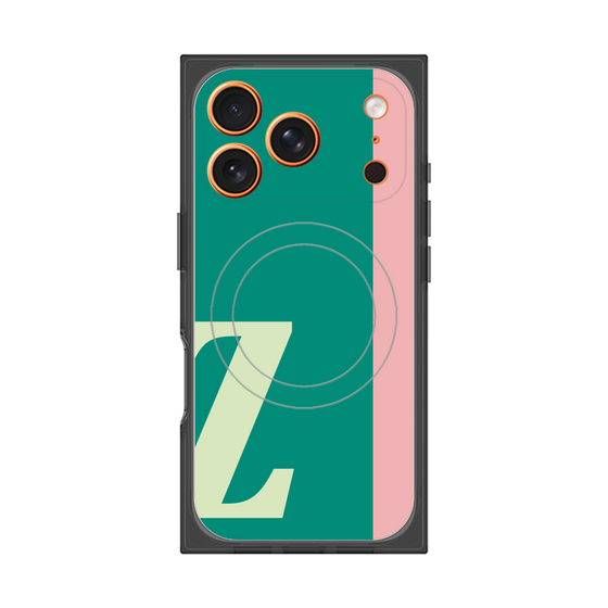 プレミアムスクエアケース with MagSafe［ オリジナル - initial color line - Z green ］