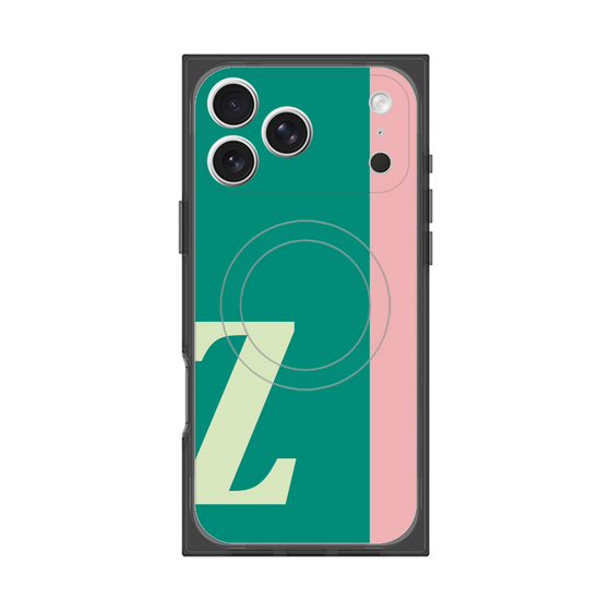 プレミアムスクエアケース with MagSafe［ オリジナル - initial color line - Z green ］