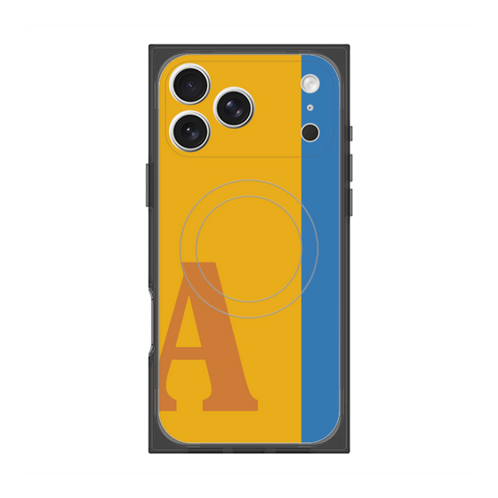 プレミアムスクエアケース with MagSafe［ オリジナル - initial color line - A orange ］