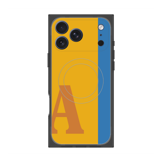 プレミアムスクエアケース with MagSafe［ オリジナル - initial color line - A orange ］