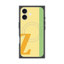 プレミアムスクエアケース with MagSafe［ オリジナル - initial color line - Z yellow ］
