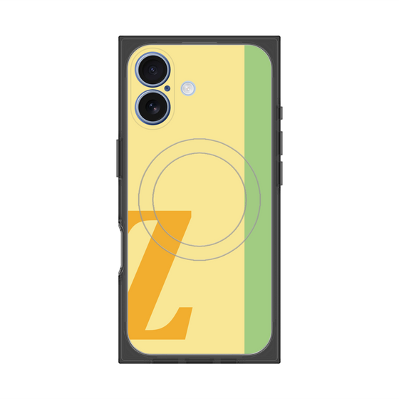 プレミアムスクエアケース with MagSafe［ オリジナル - initial color line - Z yellow ］