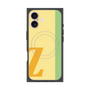 プレミアムスクエアケース with MagSafe［ オリジナル - initial color line - Z yellow ］