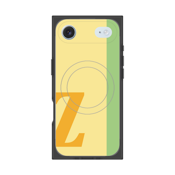 プレミアムスクエアケース with MagSafe［ オリジナル - initial color line - Z yellow ］