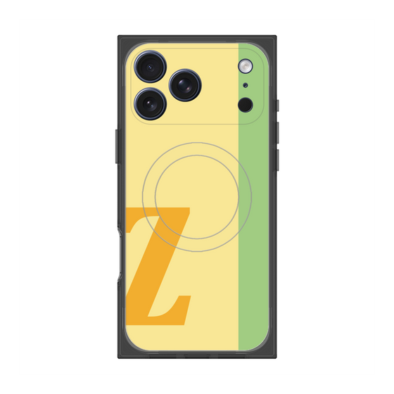 プレミアムスクエアケース with MagSafe［ オリジナル - initial color line - Z yellow ］
