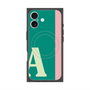 プレミアムスクエアケース with MagSafe［ オリジナル - initial color line - A green ］