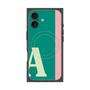 プレミアムスクエアケース with MagSafe［ オリジナル - initial color line - A green ］