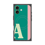 プレミアムスクエアケース with MagSafe［ オリジナル - initial color line - A green ］