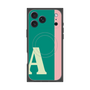 プレミアムスクエアケース with MagSafe［ オリジナル - initial color line - A green ］
