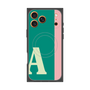 プレミアムスクエアケース with MagSafe［ オリジナル - initial color line - A green ］