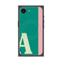 プレミアムスクエアケース with MagSafe［ オリジナル - initial color line - A green ］