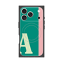 プレミアムスクエアケース with MagSafe［ オリジナル - initial color line - A green ］