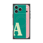 プレミアムスクエアケース with MagSafe［ オリジナル - initial color line - A green ］