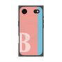 プレミアムスクエアケース with MagSafe［ オリジナル - initial color line - B pink ］