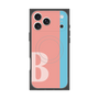 プレミアムスクエアケース with MagSafe［ オリジナル - initial color line - B pink ］