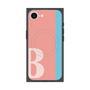 プレミアムスクエアケース with MagSafe［ オリジナル - initial color line - B pink ］