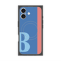 プレミアムスクエアケース with MagSafe［ オリジナル - initial color line - B blue ］