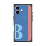 プレミアムスクエアケース with MagSafe［ オリジナル - initial color line - B blue ］