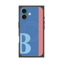 プレミアムスクエアケース with MagSafe［ オリジナル - initial color line - B blue ］