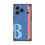 プレミアムスクエアケース with MagSafe［ オリジナル - initial color line - B blue ］