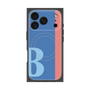 プレミアムスクエアケース with MagSafe［ オリジナル - initial color line - B blue ］