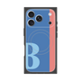 プレミアムスクエアケース with MagSafe［ オリジナル - initial color line - B blue ］