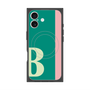プレミアムスクエアケース with MagSafe［ オリジナル - initial color line - B green ］