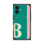 プレミアムスクエアケース with MagSafe［ オリジナル - initial color line - B green ］