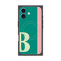 プレミアムスクエアケース with MagSafe［ オリジナル - initial color line - B green ］