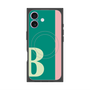 プレミアムスクエアケース with MagSafe［ オリジナル - initial color line - B green ］
