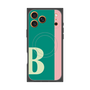 プレミアムスクエアケース with MagSafe［ オリジナル - initial color line - B green ］