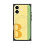 プレミアムスクエアケース with MagSafe［ オリジナル - initial color line - B yellow ］