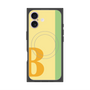 プレミアムスクエアケース with MagSafe［ オリジナル - initial color line - B yellow ］