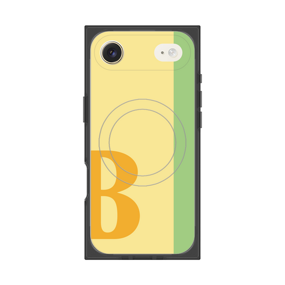 プレミアムスクエアケース with MagSafe［ オリジナル - initial color line - B yellow ］