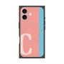 プレミアムスクエアケース with MagSafe［ オリジナル - initial color line - C pink ］