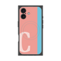プレミアムスクエアケース with MagSafe［ オリジナル - initial color line - C pink ］