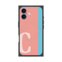プレミアムスクエアケース with MagSafe［ オリジナル - initial color line - C pink ］