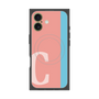 プレミアムスクエアケース with MagSafe［ オリジナル - initial color line - C pink ］