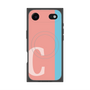 プレミアムスクエアケース with MagSafe［ オリジナル - initial color line - C pink ］