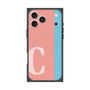 プレミアムスクエアケース with MagSafe［ オリジナル - initial color line - C pink ］