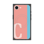 プレミアムスクエアケース with MagSafe［ オリジナル - initial color line - C pink ］