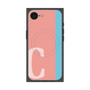 プレミアムスクエアケース with MagSafe［ オリジナル - initial color line - C pink ］
